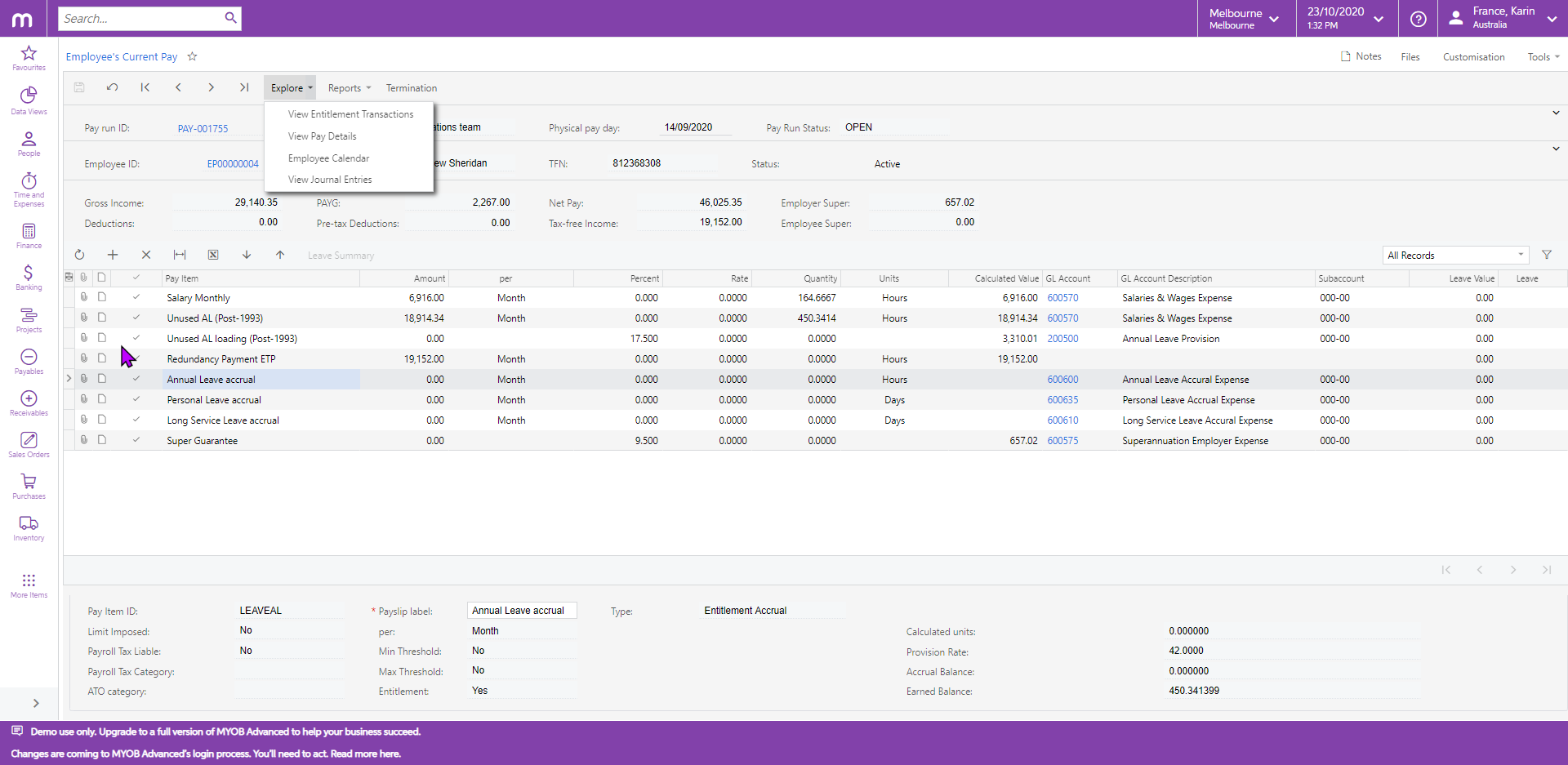 Myob Advanced Payroll Acclaim Group