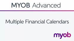 MYOB Acumatica Multiple Financial Calendars