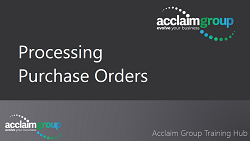 How to Process purchase orders